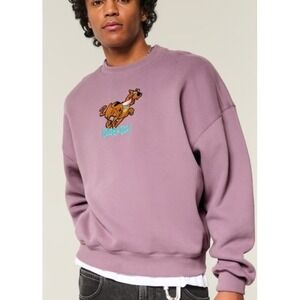 HOLLISTER Men's Boxy Scooby Doo Graphic Sweatshirt Sz Small Cinch Fit